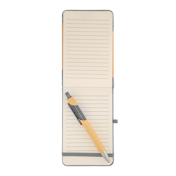 Bamboo Look Jotter & Pen Set