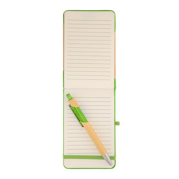 Bamboo Look Jotter & Pen Set