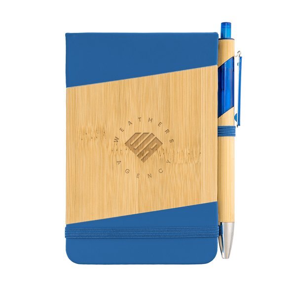 Bamboo Look Jotter & Pen Set