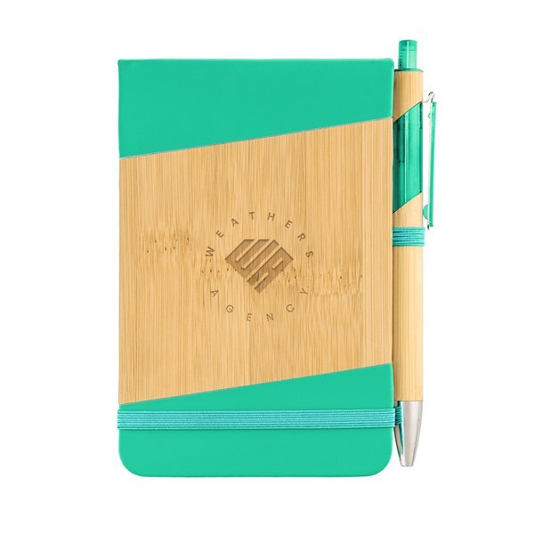 Bamboo Look Jotter & Pen Set