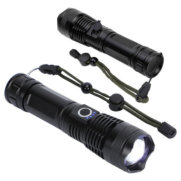 Best Buddy Tools® Zoom Rechargeable Aluminum Telescopic-Focus LED Flashlight