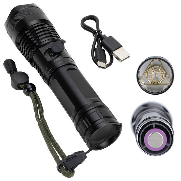 Best Buddy Tools® Zoom Rechargeable Aluminum Telescopic-Focus LED Flashlight