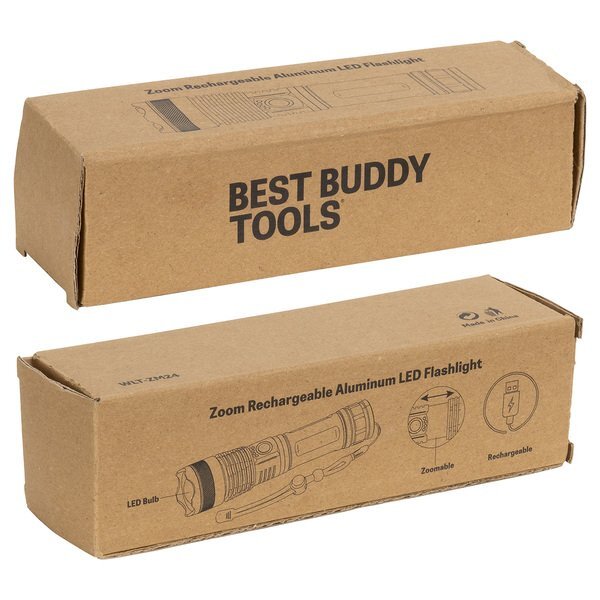 Best Buddy Tools® Zoom Rechargeable Aluminum Telescopic-Focus LED Flashlight