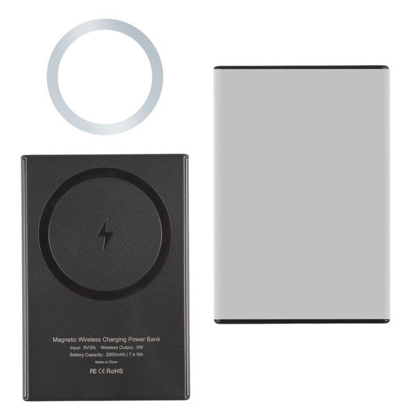 Slim Wireless Power Bank, 2000mAh