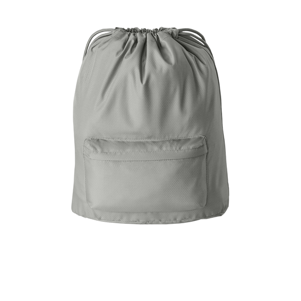 Port Authority® Matte Diamond Polyester Pocket Cinchpack