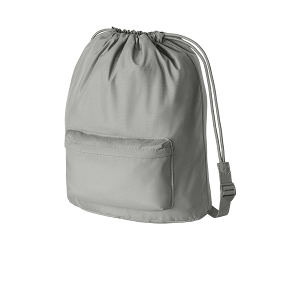 Port Authority® Matte Diamond Polyester Pocket Cinchpack