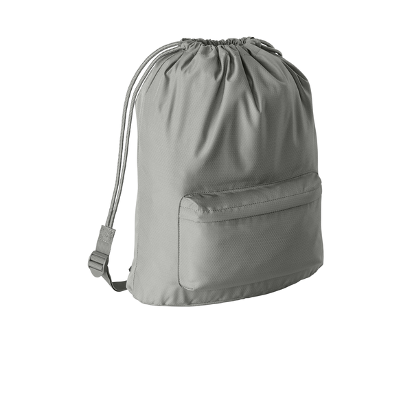 Port Authority® Matte Diamond Polyester Pocket Cinchpack