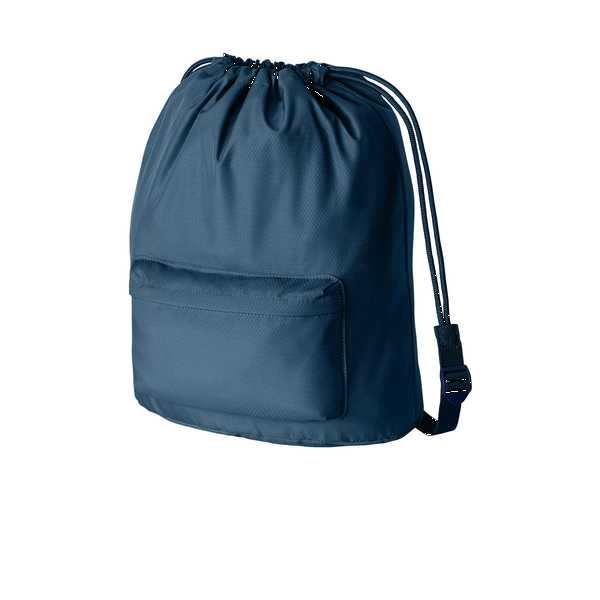 Port Authority® Matte Diamond Polyester Pocket Cinchpack