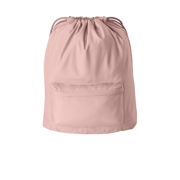 Port Authority® Matte Diamond Polyester Pocket Cinchpack