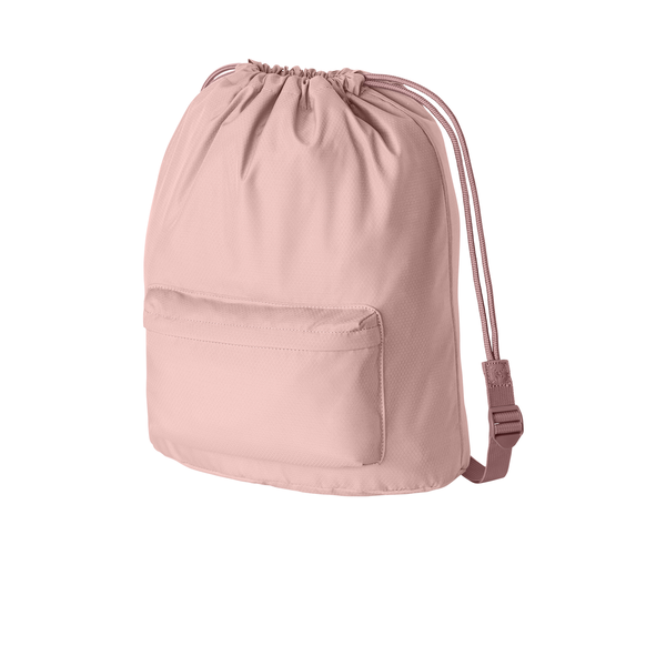 Port Authority® Matte Diamond Polyester Pocket Cinchpack
