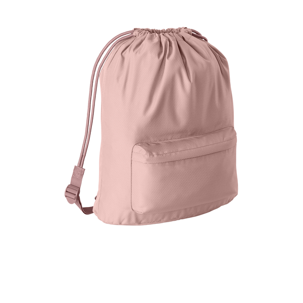 Port Authority® Matte Diamond Polyester Pocket Cinchpack