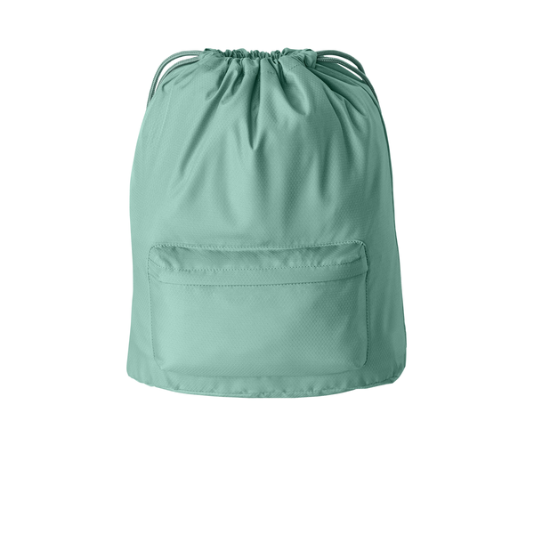 Port Authority® Matte Diamond Polyester Pocket Cinchpack