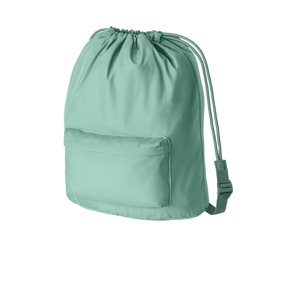 Port Authority® Matte Diamond Polyester Pocket Cinchpack
