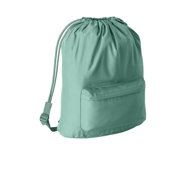 Port Authority® Matte Diamond Polyester Pocket Cinchpack