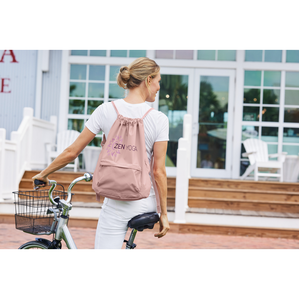 Port Authority® Matte Diamond Polyester Pocket Cinchpack