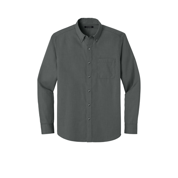 Port Authority® Long Sleeve Nailhead Cotton/Recycled Poly Easy Care Men's Shirt