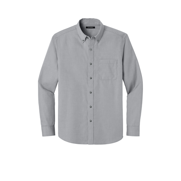 Port Authority® Long Sleeve Nailhead Cotton/Recycled Poly Easy Care Men's Shirt