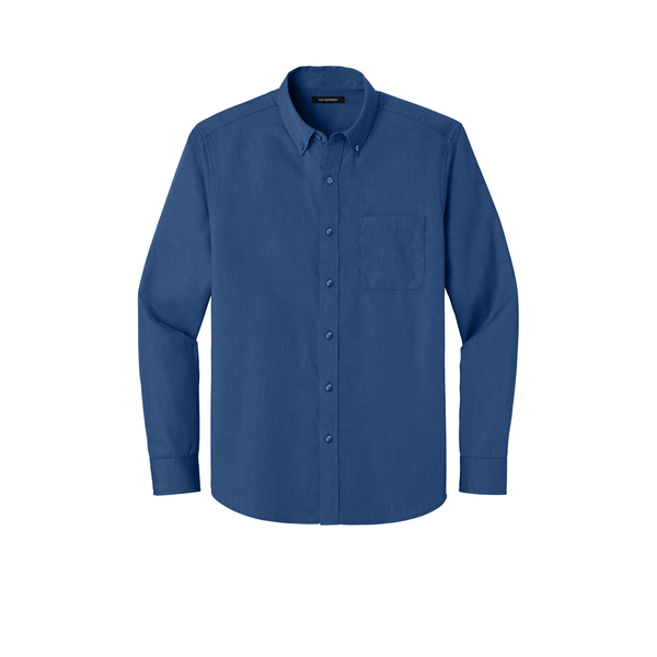 Port Authority® Long Sleeve Nailhead Cotton/Recycled Poly Easy Care Men's Shirt