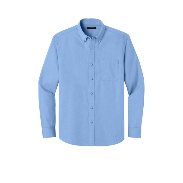 Port Authority® Long Sleeve Nailhead Cotton/Recycled Poly Easy Care Men's Shirt