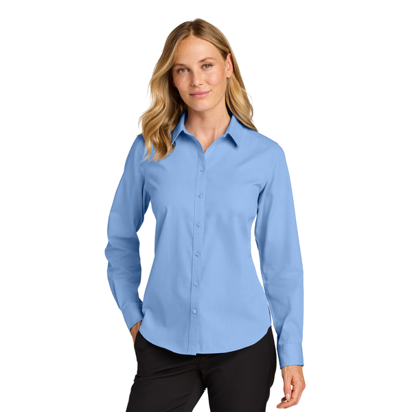 Port Authority® Long Sleeve Nailhead Cotton/Recycled Poly Easy Care Ladies' Shirt