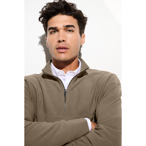 MERCER+METTLE™ Linear Texture Tri-Blend Men's 1/4 Zip