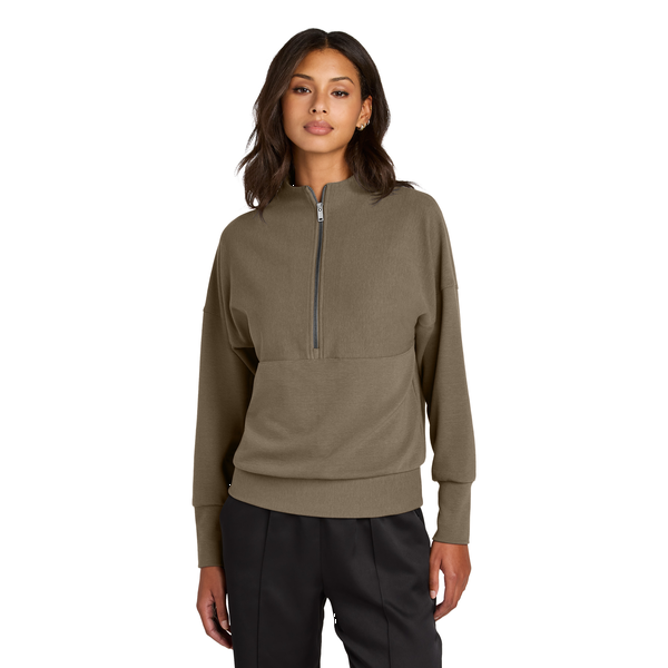 MERCER+METTLE™ Linear Texture Tri-Blend Ladies' 1/4 Zip
