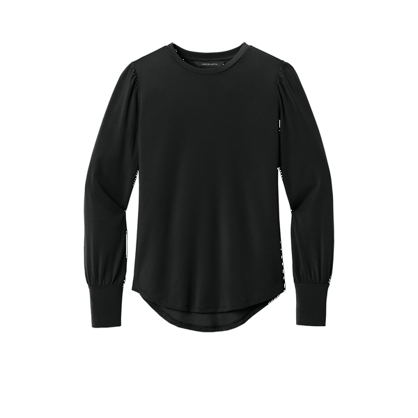 MERCER+METTLE™ Stretch Poly/Spandex Jersey Long Sleeve Blouson Ladies' Top