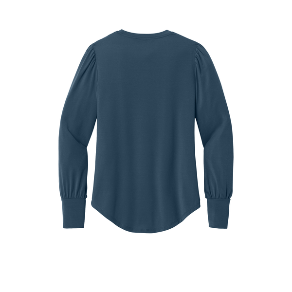 MERCER+METTLE™ Stretch Poly/Spandex Jersey Long Sleeve Blouson Ladies' Top