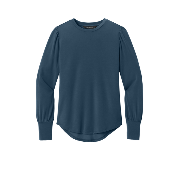 MERCER+METTLE™ Stretch Poly/Spandex Jersey Long Sleeve Blouson Ladies' Top