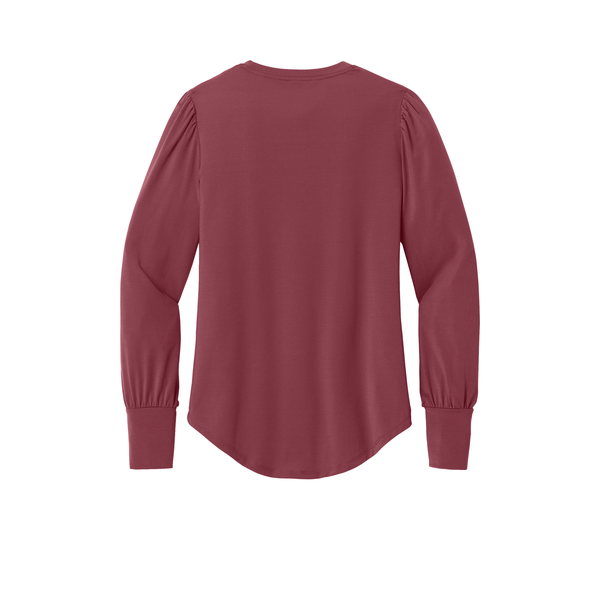 MERCER+METTLE™ Stretch Poly/Spandex Jersey Long Sleeve Blouson Ladies' Top