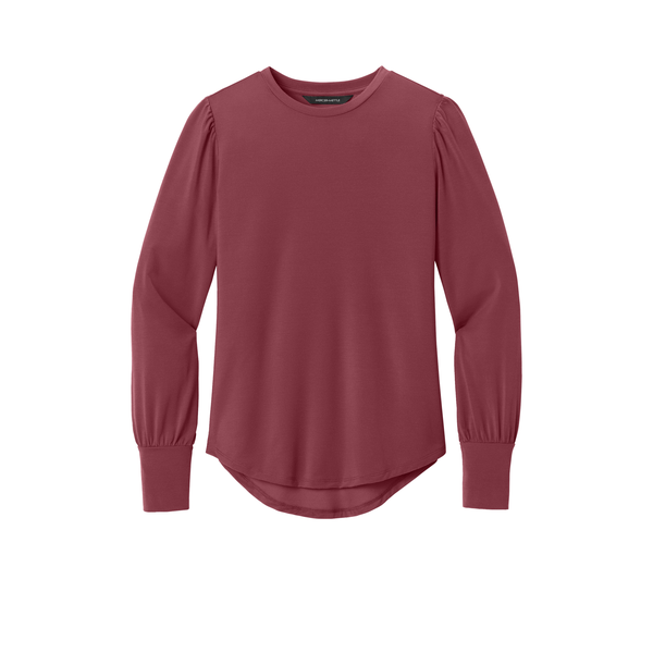 MERCER+METTLE™ Stretch Poly/Spandex Jersey Long Sleeve Blouson Ladies' Top