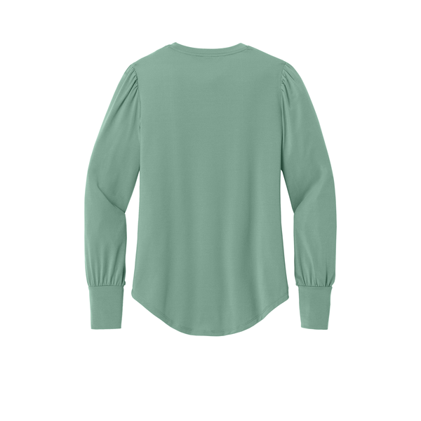MERCER+METTLE™ Stretch Poly/Spandex Jersey Long Sleeve Blouson Ladies' Top