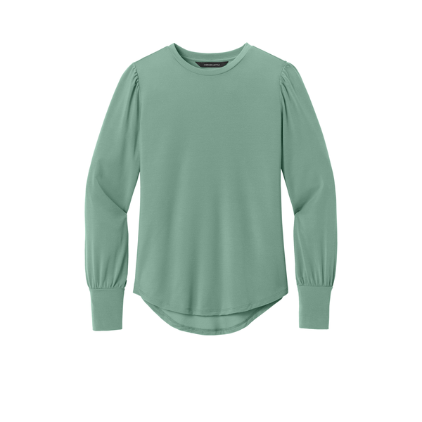 MERCER+METTLE™ Stretch Poly/Spandex Jersey Long Sleeve Blouson Ladies' Top