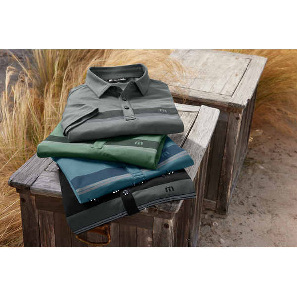 TravisMathew® Glenview Stripe Tri-Blend Men's Polo