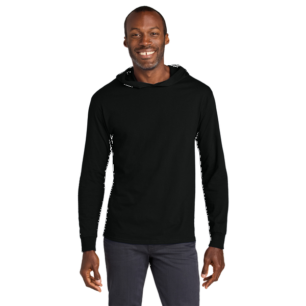 Jerzees® Classics™ Cotton Long Sleeve Hooded Unisex T-Shirt