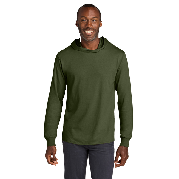 Jerzees® Classics™ Cotton Long Sleeve Hooded Unisex T-Shirt