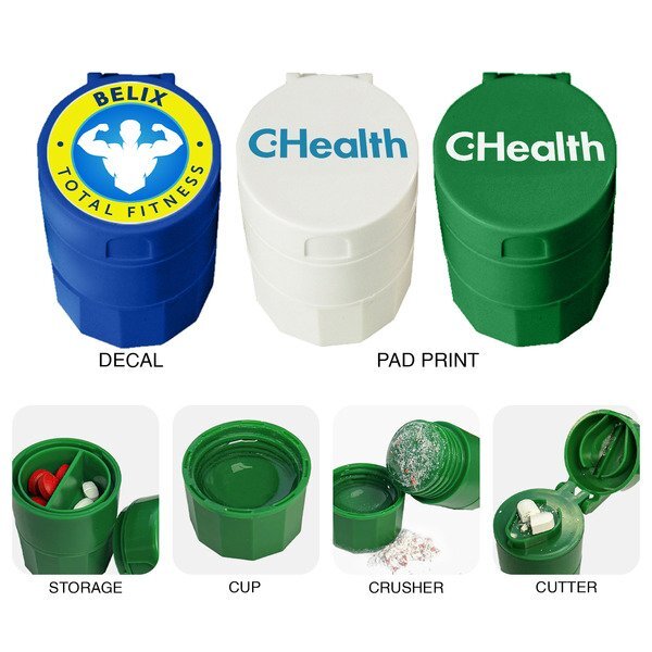 Four-in-One Pillbox, Cutter, Crusher, & Cup