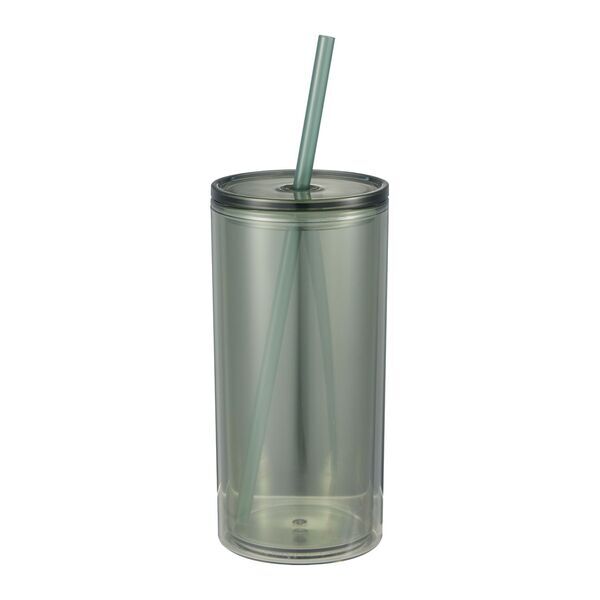 Marly Recycled Acrylic Tumbler w/ Straw, 16oz.