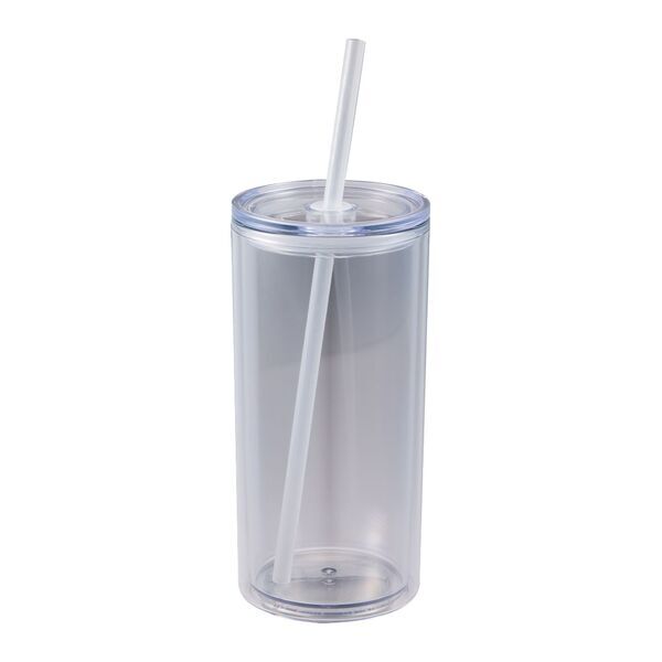 Marly Recycled Acrylic Tumbler w/ Straw, 16oz.