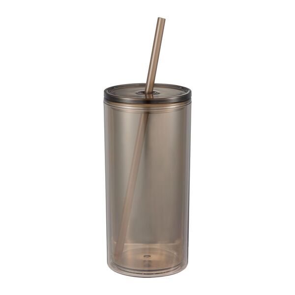 Marly Recycled Acrylic Tumbler w/ Straw, 16oz.