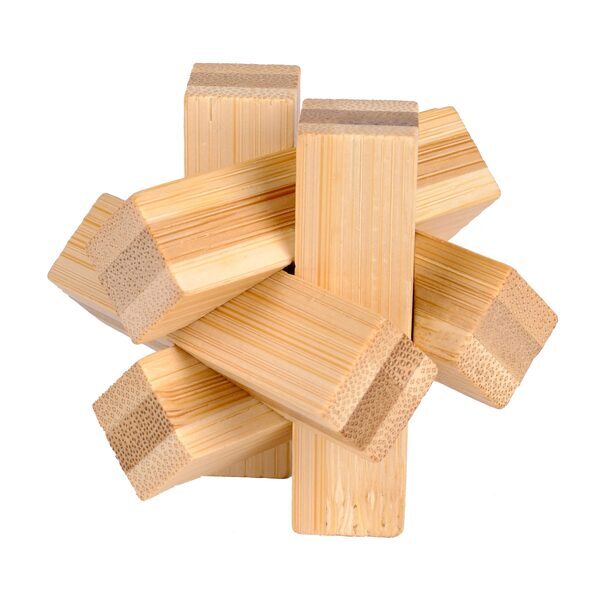 Bamboo Brainteaser Puzzle Set