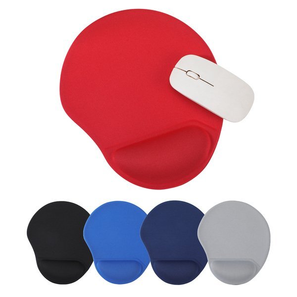 Wave Non-Slip Mouse Pad w/ Gel Wrist Rest