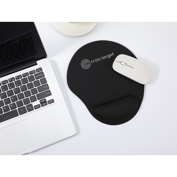 Wave Non-Slip Mouse Pad w/ Gel Wrist Rest