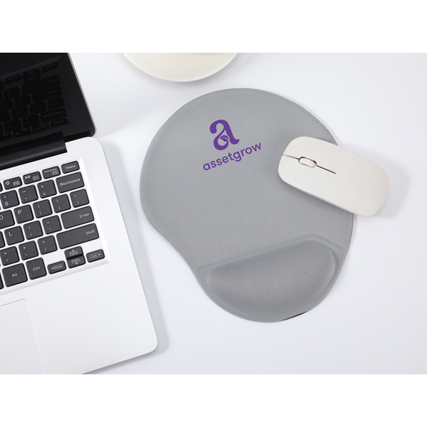 Wave Non-Slip Mouse Pad w/ Gel Wrist Rest