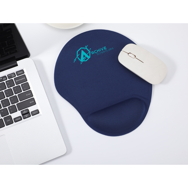Wave Non-Slip Mouse Pad w/ Gel Wrist Rest