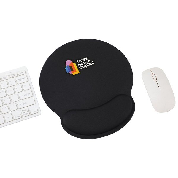 Crest Non-Slip Mouse Pad w/ Foam Wrist Rest