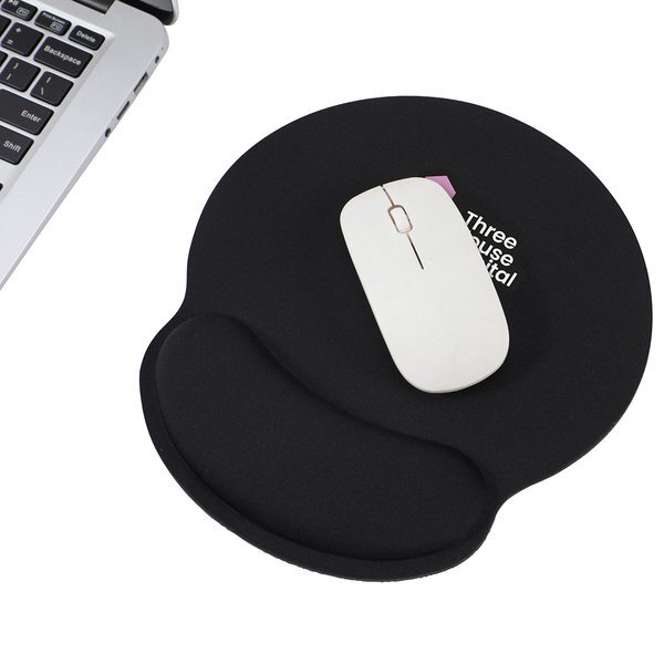 Crest Non-Slip Mouse Pad w/ Foam Wrist Rest