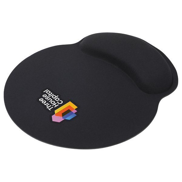 Crest Non-Slip Mouse Pad w/ Foam Wrist Rest