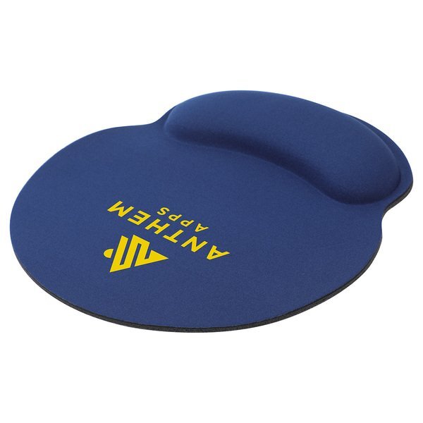 Crest Non-Slip Mouse Pad w/ Foam Wrist Rest