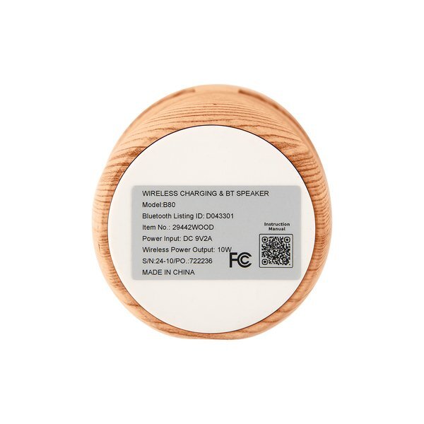 Woodgrain Wireless Charging Pad & Speaker